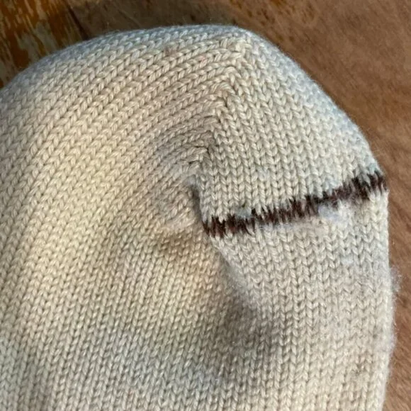 Vintage Wigwam TallSnowflake Cream/Brown Socks